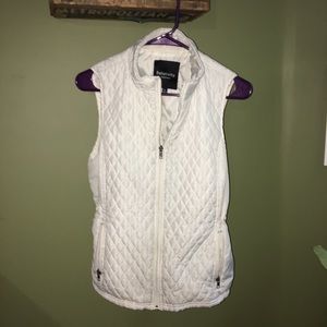White quilted vest